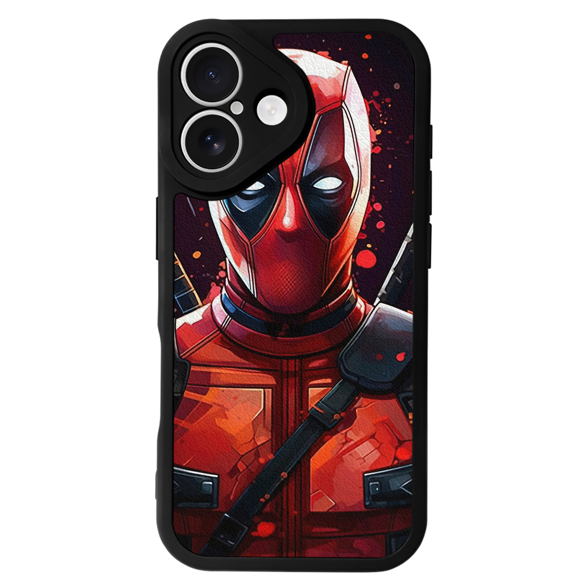 （画像用） Deadpool デッドプール 【iPhone 16シリーズ対応】シリコンスマホケース（レザー調） 材質：シリコン